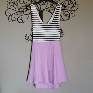 Semi Formal Purple Striped dress